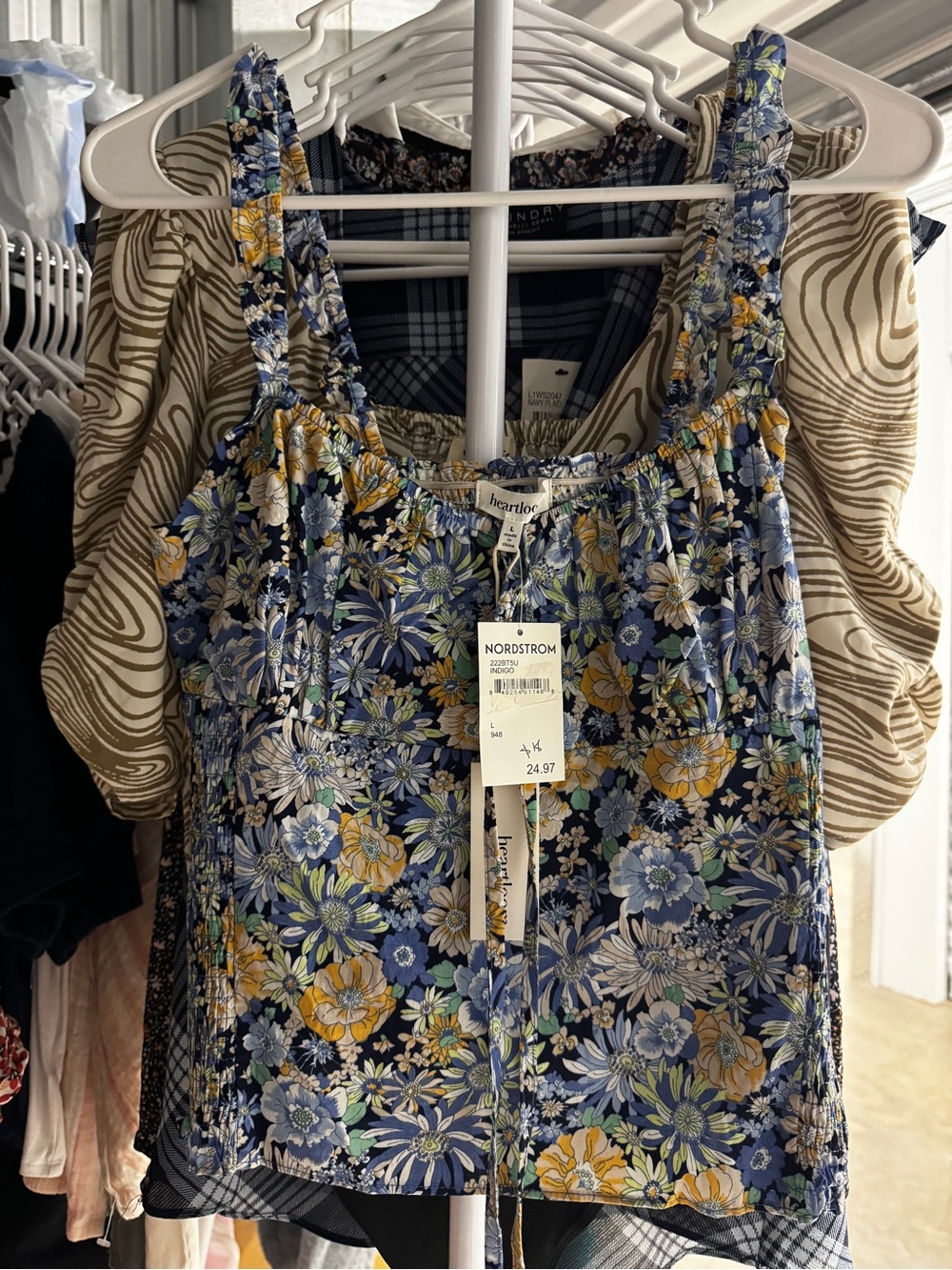 Heartloom Blue and Yellow Floral Camisole Top